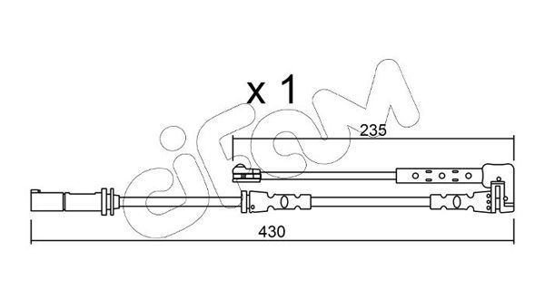 įspėjimo kontaktas, stabdžių trinkelių susidėvėjimas CIFAM SU.311