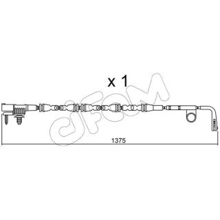 įspėjimo kontaktas, stabdžių trinkelių susidėvėjimas CIFAM SU.315