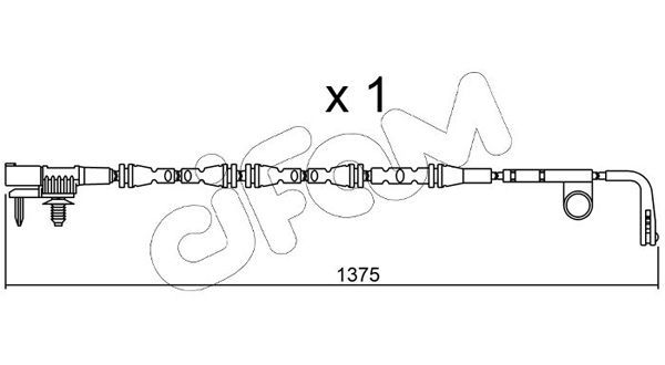 įspėjimo kontaktas, stabdžių trinkelių susidėvėjimas CIFAM SU.315