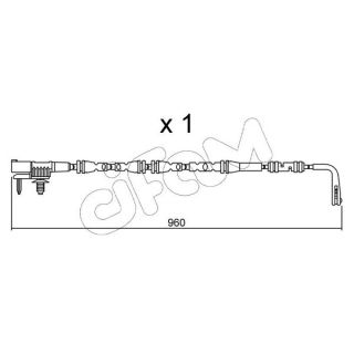 įspėjimo kontaktas, stabdžių trinkelių susidėvėjimas CIFAM SU.317
