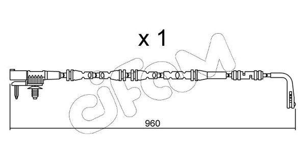 įspėjimo kontaktas, stabdžių trinkelių susidėvėjimas CIFAM SU.317
