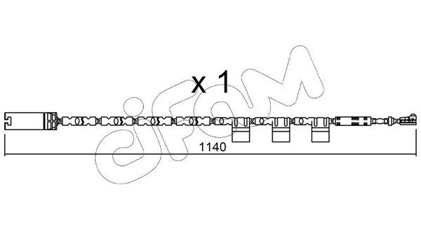 įspėjimo kontaktas, stabdžių trinkelių susidėvėjimas CIFAM SU.325