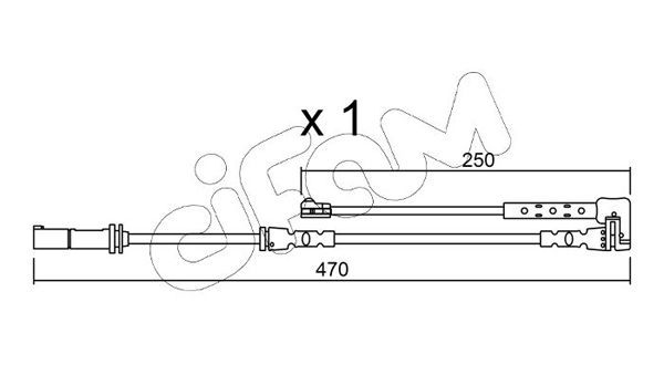 įspėjimo kontaktas, stabdžių trinkelių susidėvėjimas CIFAM SU.338