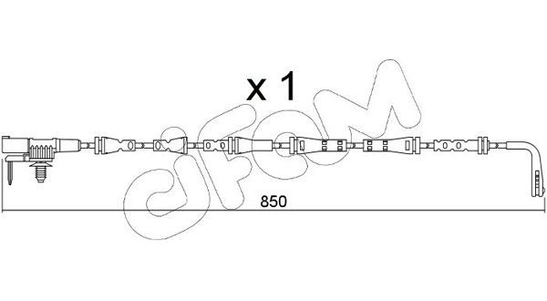 įspėjimo kontaktas, stabdžių trinkelių susidėvėjimas CIFAM SU.352