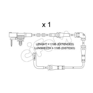 įspėjimo kontaktas, stabdžių trinkelių susidėvėjimas CIFAM SU.353