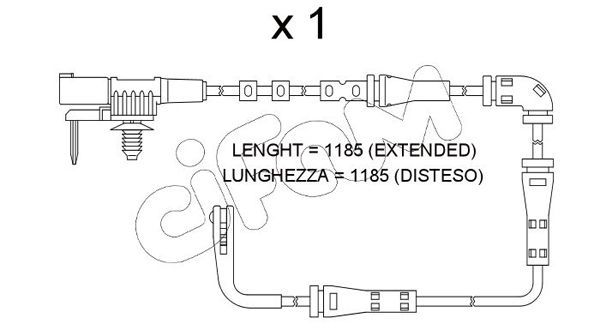 įspėjimo kontaktas, stabdžių trinkelių susidėvėjimas CIFAM SU.353