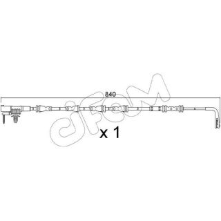 įspėjimo kontaktas, stabdžių trinkelių susidėvėjimas CIFAM SU.383