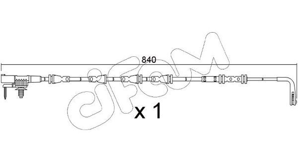 įspėjimo kontaktas, stabdžių trinkelių susidėvėjimas CIFAM SU.383