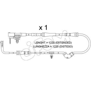 įspėjimo kontaktas, stabdžių trinkelių susidėvėjimas CIFAM SU.386
