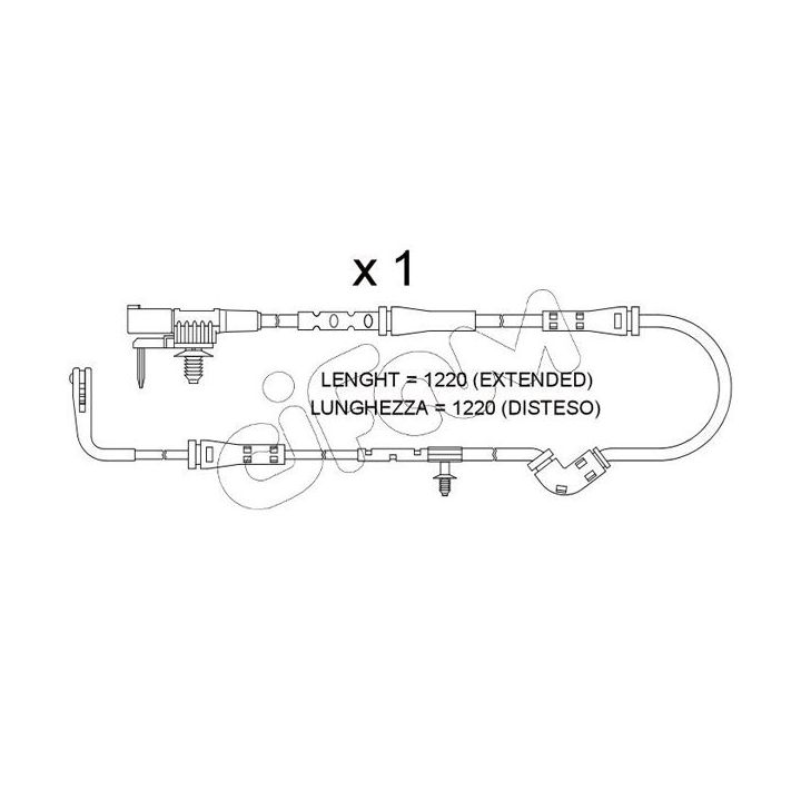įspėjimo kontaktas, stabdžių trinkelių susidėvėjimas CIFAM SU.386