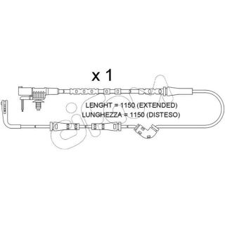 įspėjimo kontaktas, stabdžių trinkelių susidėvėjimas CIFAM SU.387