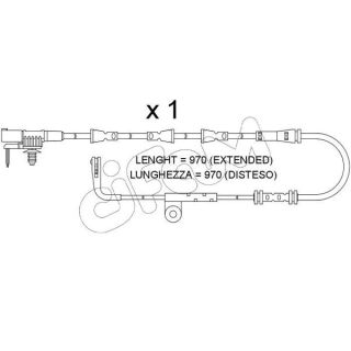 įspėjimo kontaktas, stabdžių trinkelių susidėvėjimas CIFAM SU.388