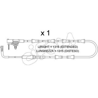 įspėjimo kontaktas, stabdžių trinkelių susidėvėjimas CIFAM SU.389