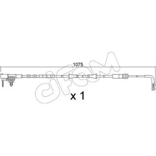 įspėjimo kontaktas, stabdžių trinkelių susidėvėjimas CIFAM SU.390