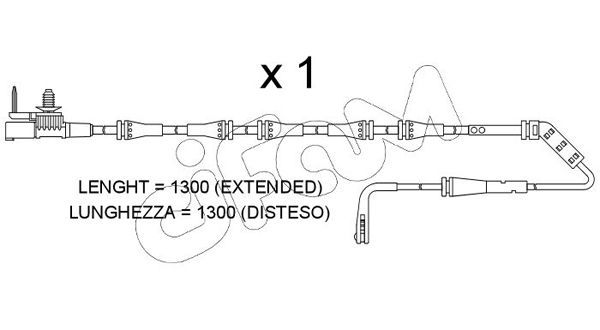 įspėjimo kontaktas, stabdžių trinkelių susidėvėjimas CIFAM SU.400