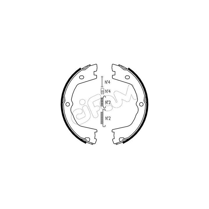 Stabdžių trinkelių komplektas, stovėjimo stabdis CIFAM 153-086K