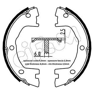 Stabdžių trinkelių komplektas, stovėjimo stabdis CIFAM 153-097