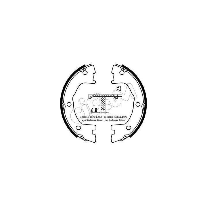 Stabdžių trinkelių komplektas, stovėjimo stabdis CIFAM 153-097