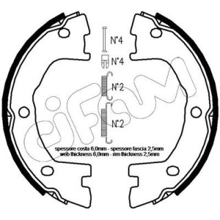 Stabdžių trinkelių komplektas, stovėjimo stabdis CIFAM 153-097K