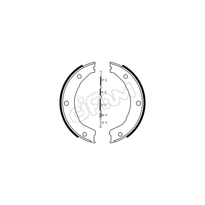 Stabdžių trinkelių komplektas, stovėjimo stabdis CIFAM 153-145K