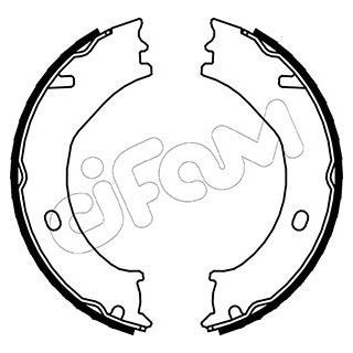 Stabdžių trinkelių komplektas, stovėjimo stabdis CIFAM 153-163