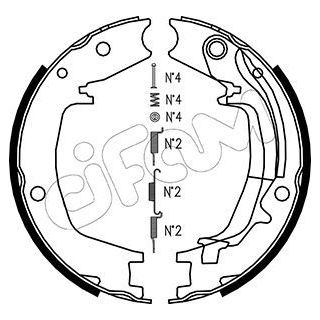 Stabdžių trinkelių komplektas, stovėjimo stabdis CIFAM 153-179K