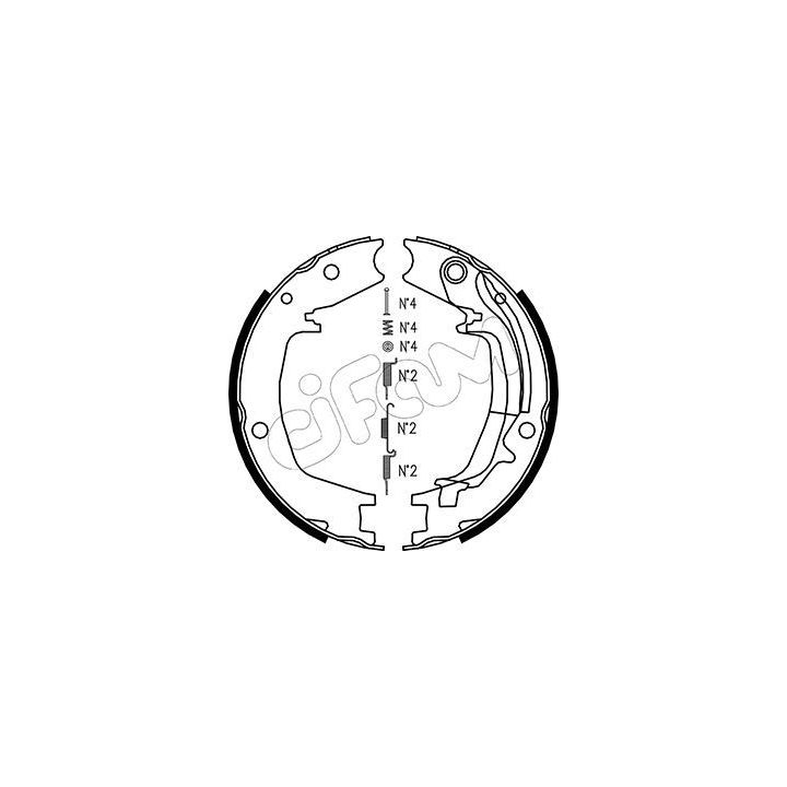 Stabdžių trinkelių komplektas, stovėjimo stabdis CIFAM 153-179K