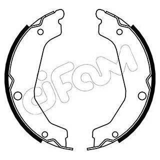 Stabdžių trinkelių komplektas, stovėjimo stabdis CIFAM 153-183