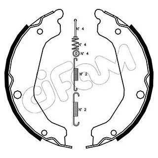 Stabdžių trinkelių komplektas, stovėjimo stabdis CIFAM 153-183K