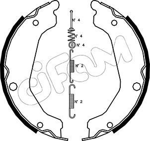 Stabdžių trinkelių komplektas, stovėjimo stabdis CIFAM 153-183K