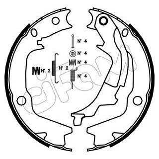 Stabdžių trinkelių komplektas, stovėjimo stabdis CIFAM 153-186K