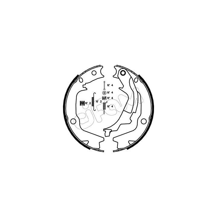 Stabdžių trinkelių komplektas, stovėjimo stabdis CIFAM 153-186K