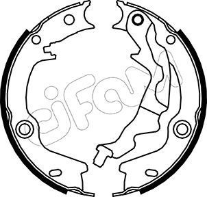 Stabdžių trinkelių komplektas, stovėjimo stabdis CIFAM 153-187