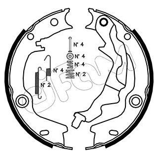 Stabdžių trinkelių komplektas, stovėjimo stabdis CIFAM 153-187K