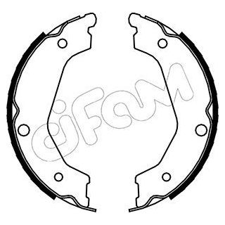 Stabdžių trinkelių komplektas, stovėjimo stabdis CIFAM 153-227