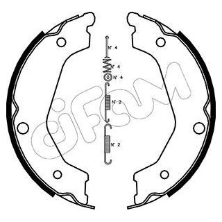 Stabdžių trinkelių komplektas, stovėjimo stabdis CIFAM 153-227K