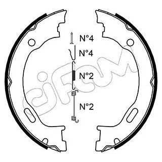 Stabdžių trinkelių komplektas, stovėjimo stabdis CIFAM 153-242K