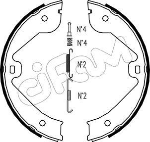Stabdžių trinkelių komplektas, stovėjimo stabdis CIFAM 153-244K