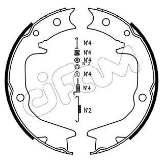 Stabdžių trinkelių komplektas, stovėjimo stabdis CIFAM 153-265K