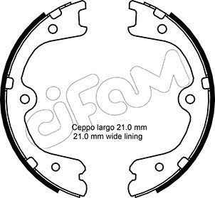 Stabdžių trinkelių komplektas, stovėjimo stabdis CIFAM 153-297