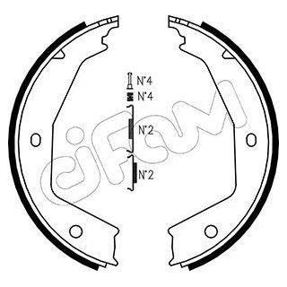Stabdžių trinkelių komplektas, stovėjimo stabdis CIFAM 153-331K