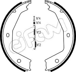 Stabdžių trinkelių komplektas, stovėjimo stabdis CIFAM 153-331K