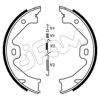 Stabdžių trinkelių komplektas, stovėjimo stabdis CIFAM 153-369K