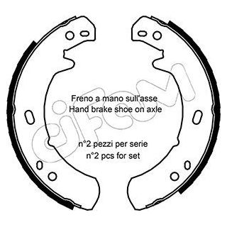 Stabdžių trinkelių komplektas, stovėjimo stabdis CIFAM 153-373