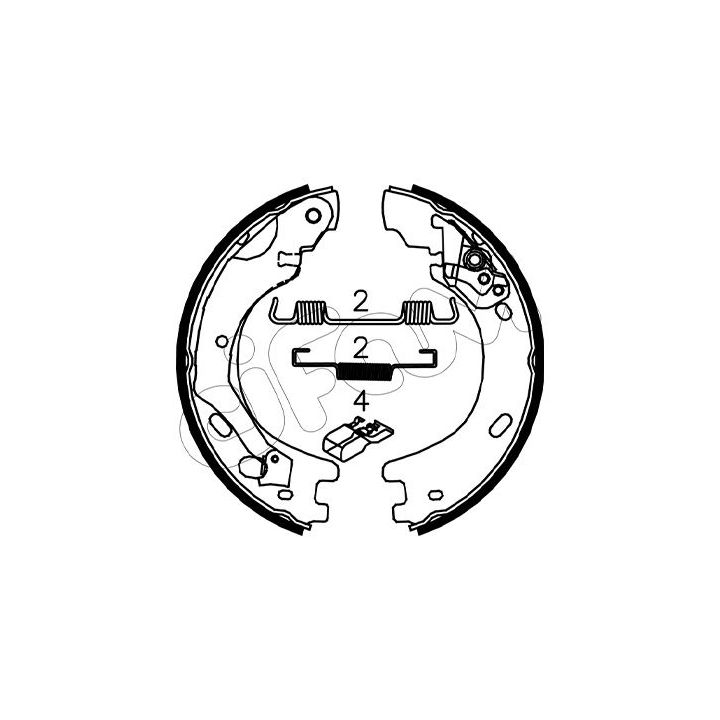 Stabdžių trinkelių komplektas, stovėjimo stabdis CIFAM 153-375K