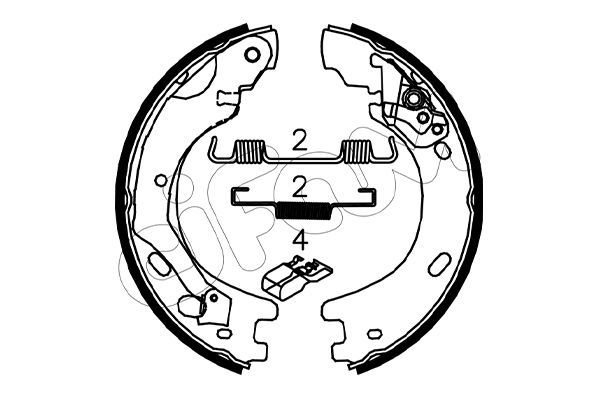 Stabdžių trinkelių komplektas, stovėjimo stabdis CIFAM 153-375K