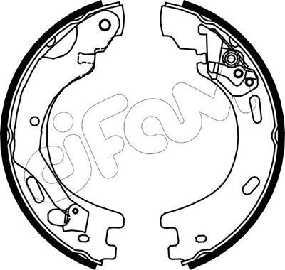 Stabdžių trinkelių komplektas, stovėjimo stabdis CIFAM 153-376