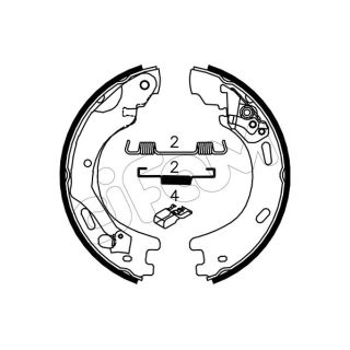 Stabdžių trinkelių komplektas, stovėjimo stabdis CIFAM 153-376K