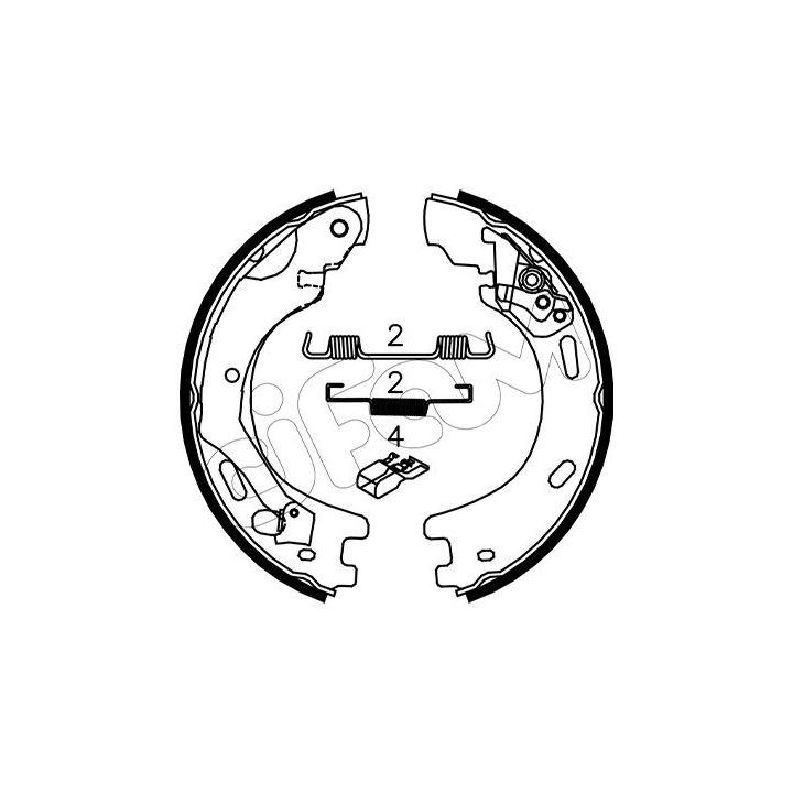 Stabdžių trinkelių komplektas, stovėjimo stabdis CIFAM 153-376K