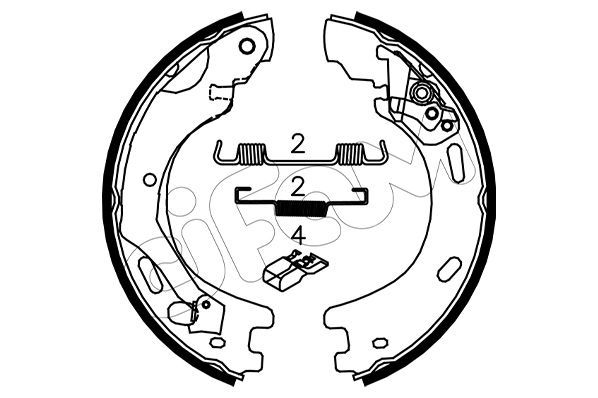 Stabdžių trinkelių komplektas, stovėjimo stabdis CIFAM 153-376K